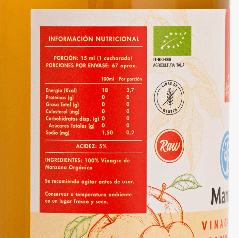 Vinagre de Manzana Orgánico 1000 mL-3