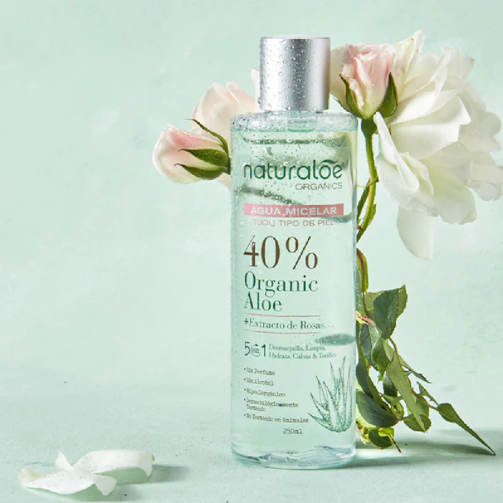 Agua micelar facial limpiadora 250 ml, Naturaloe-1