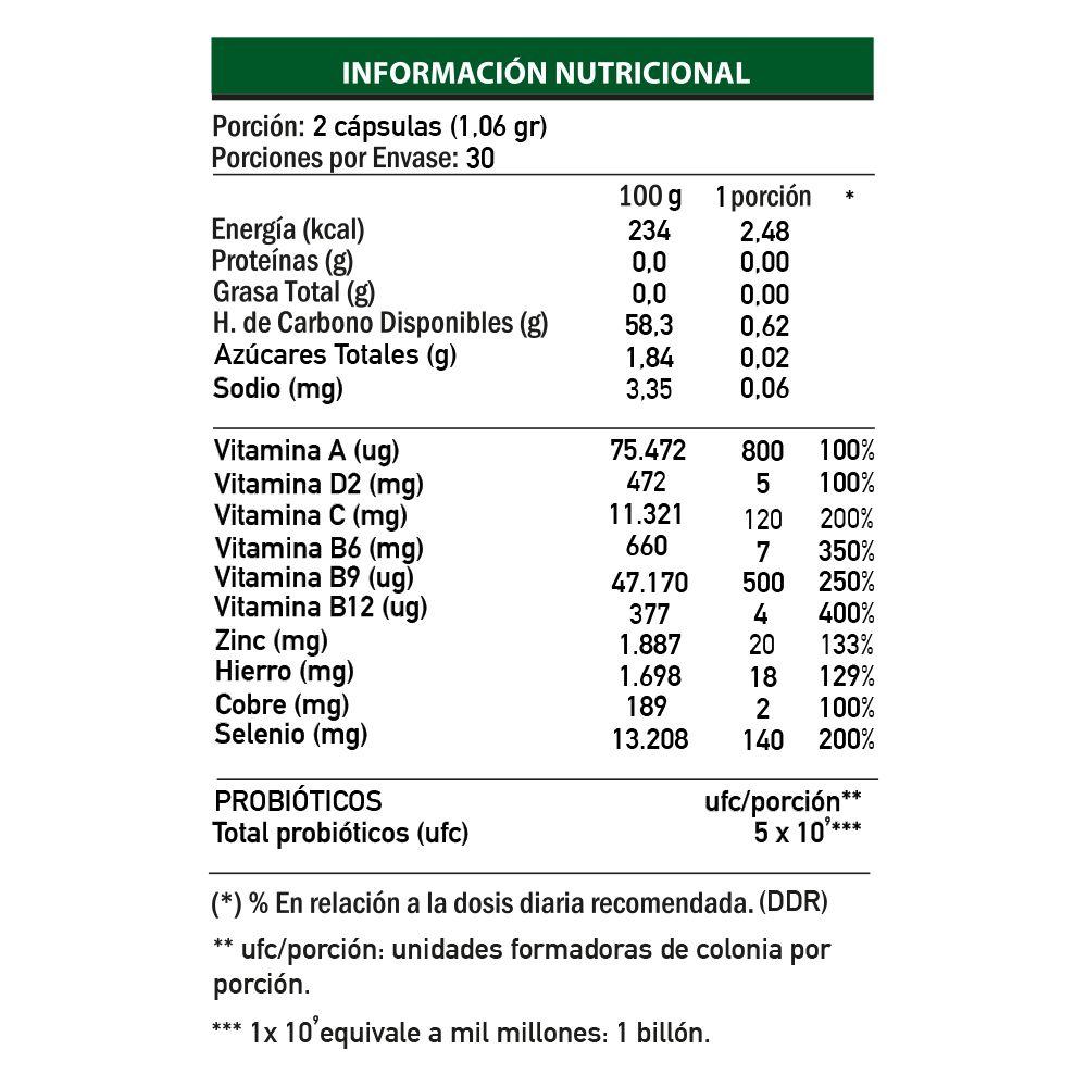Probiótico Defenses 5 billones x 60 caps, NUP-2