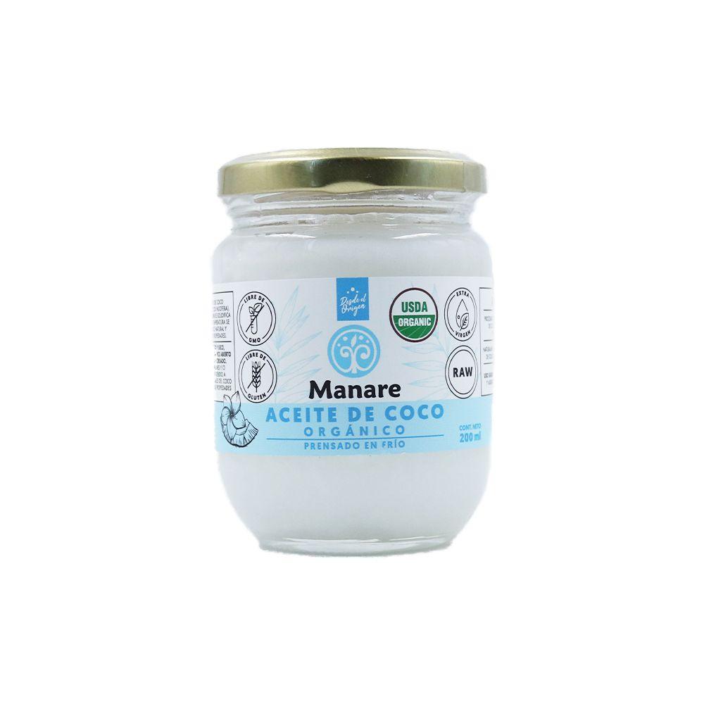 Aceite de Coco Orgánico 200 mL - Manare-0