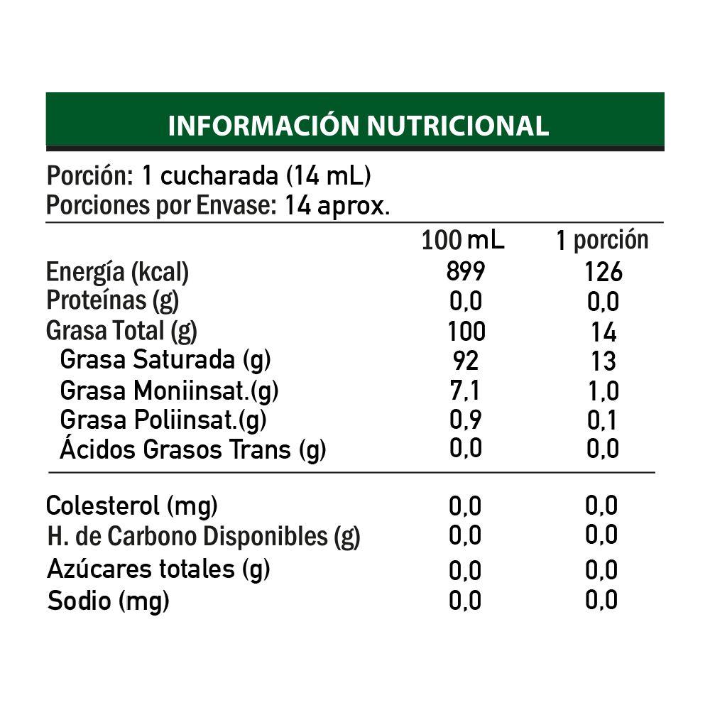Aceite de Coco Orgánico 200 mL - Manare-2