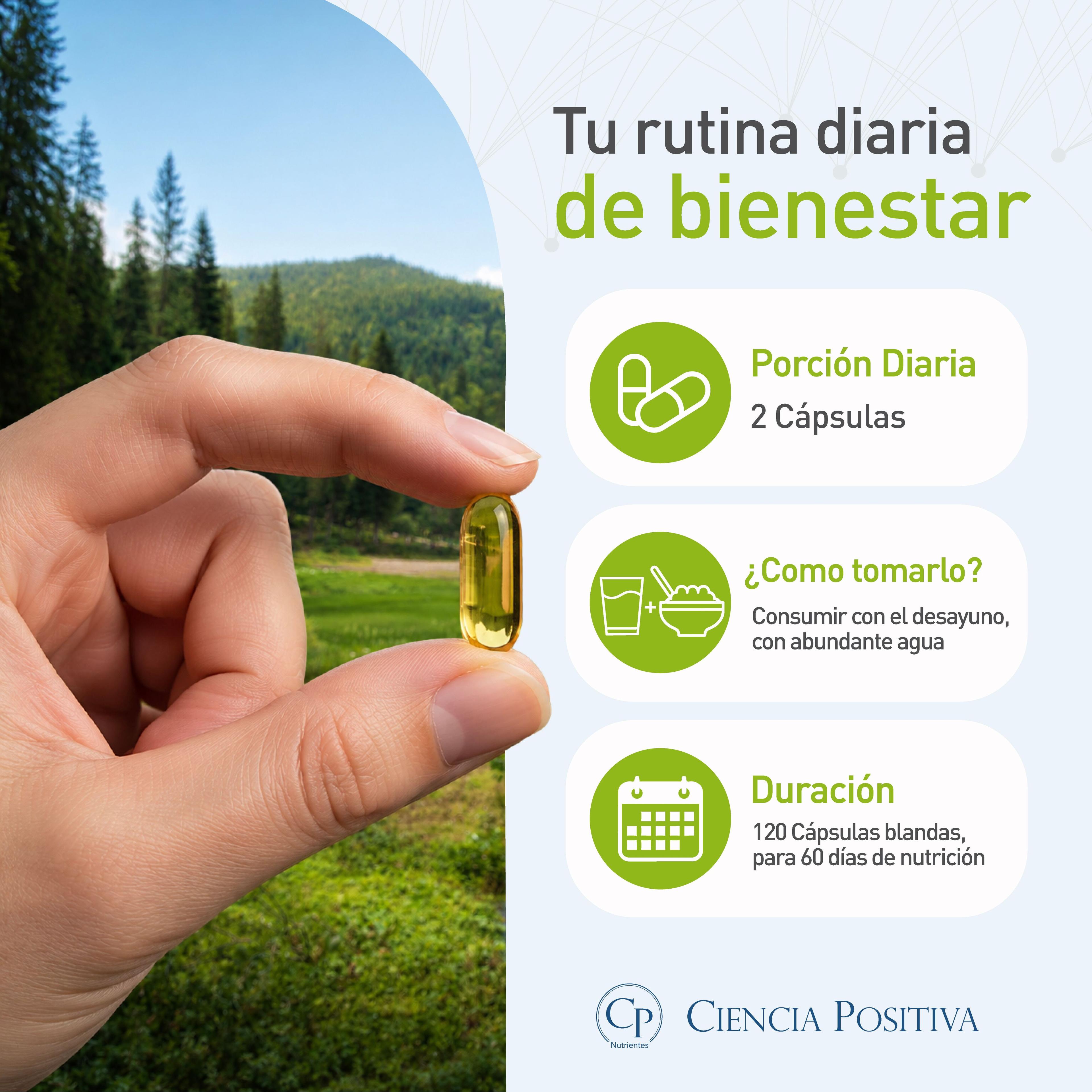 Omega 3 800 EPA y 400 DHA x120 cápsulas blandas-2