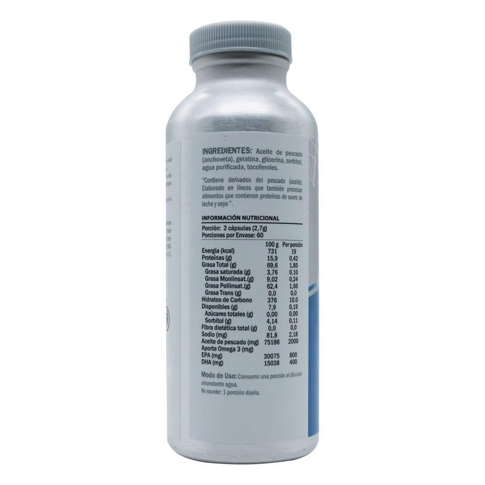 Omega 3 800 EPA y 400 DHA x120 cápsulas blandas-3