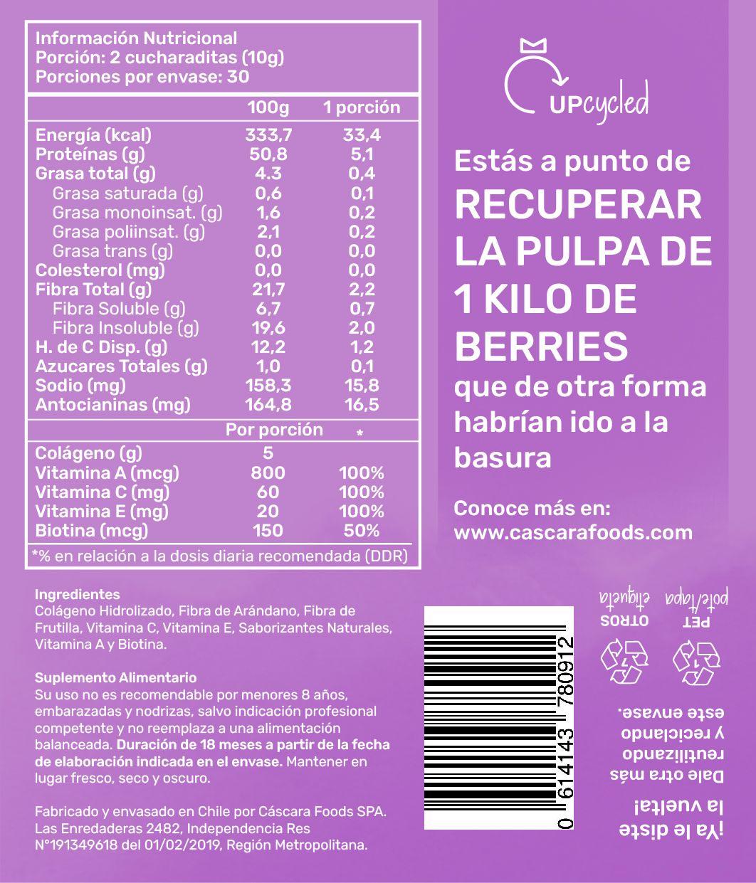 Colágeno Antiox Sabor Berries 300 g – Cáscara-1