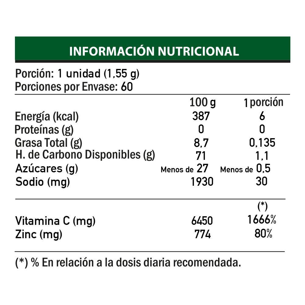 Vitamina C 1000 mg + Zinc x 60 comprimidos-3