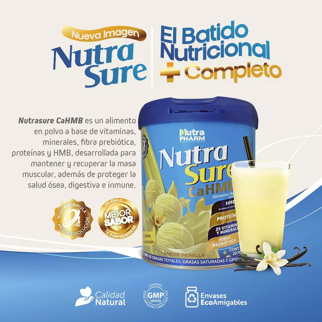 Nutrasure CaHMB Vainilla 850 grs, Nutrapharm-2