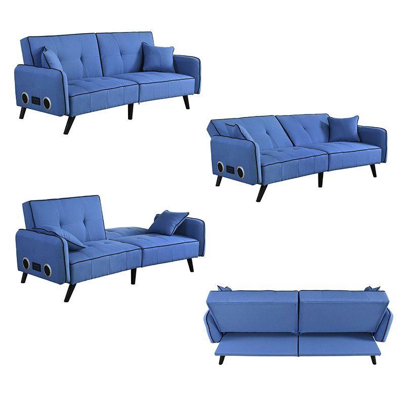 Sofá Cama 3 Cuerpos con Apoya Brazos y Parlantes-4