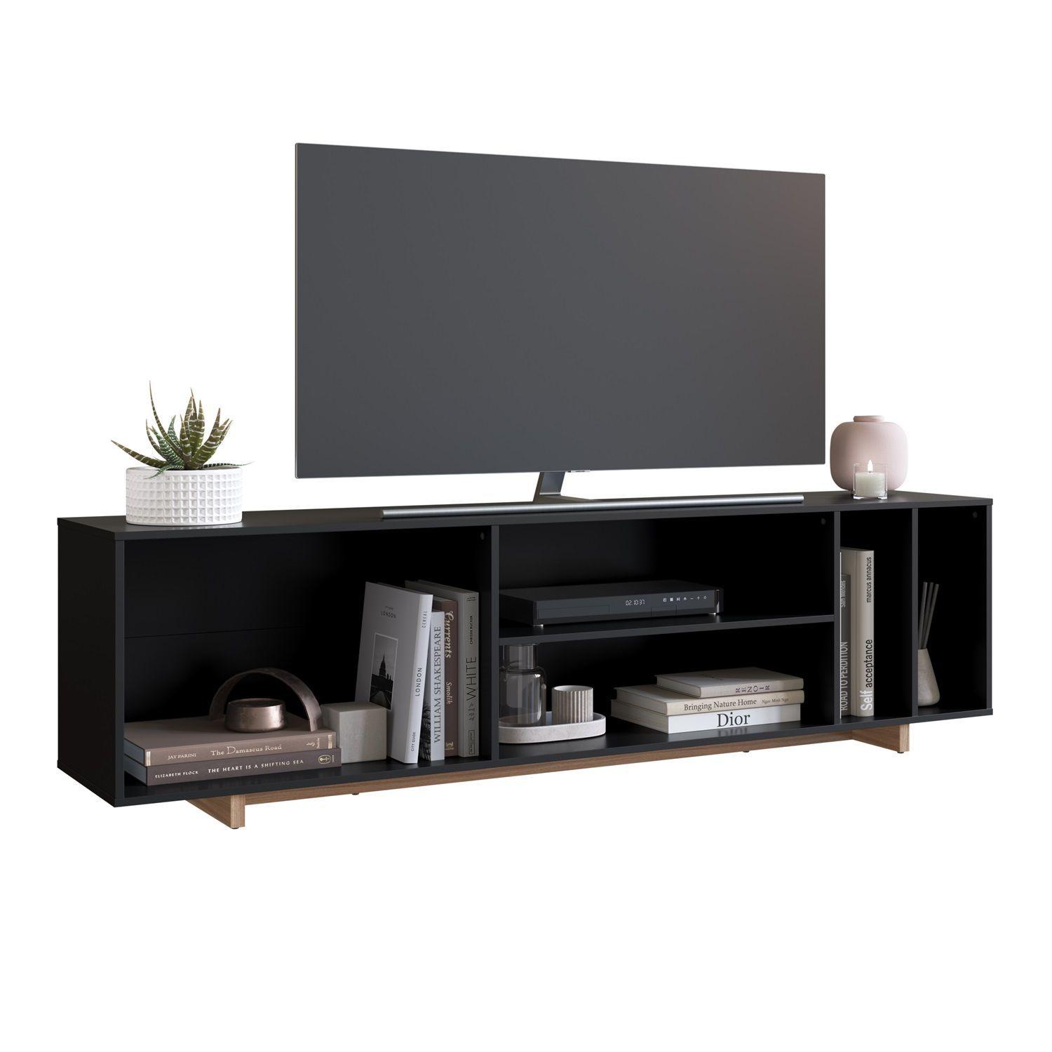 Rack Buffet Nova 1 Puerta 4 Divisiones Negro B84.088-2