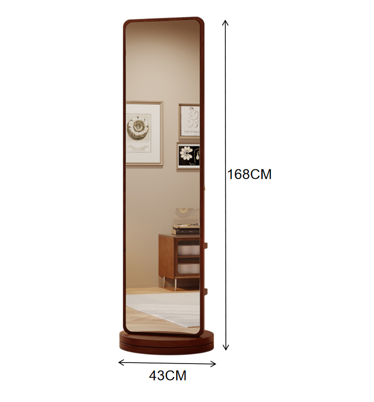 Espejo de Cuerpo Completo con Perchero y Repisas 168 cm-2