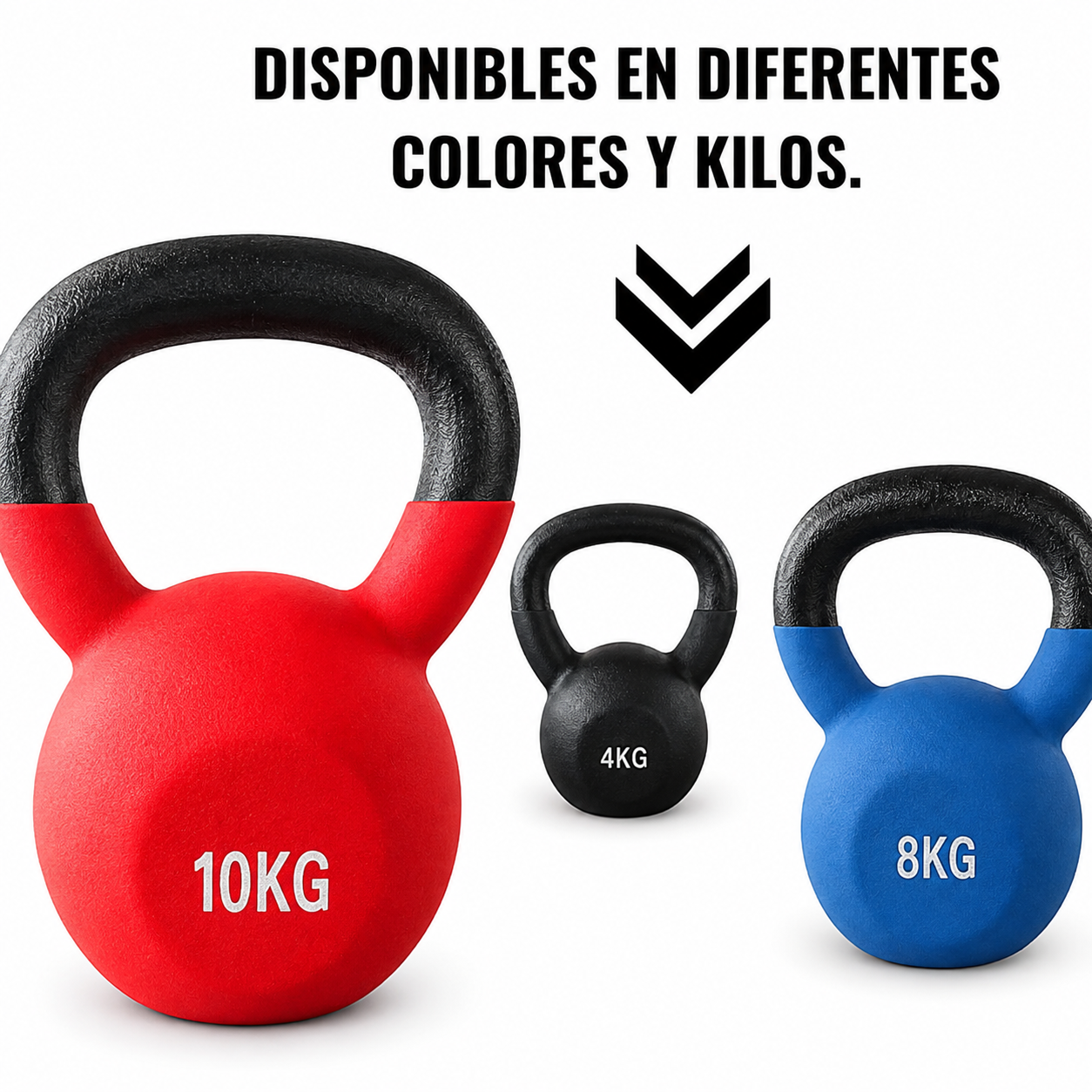Pesas Rusas Kettlebell de 2 Kg Cubiertas de Neopreno-2