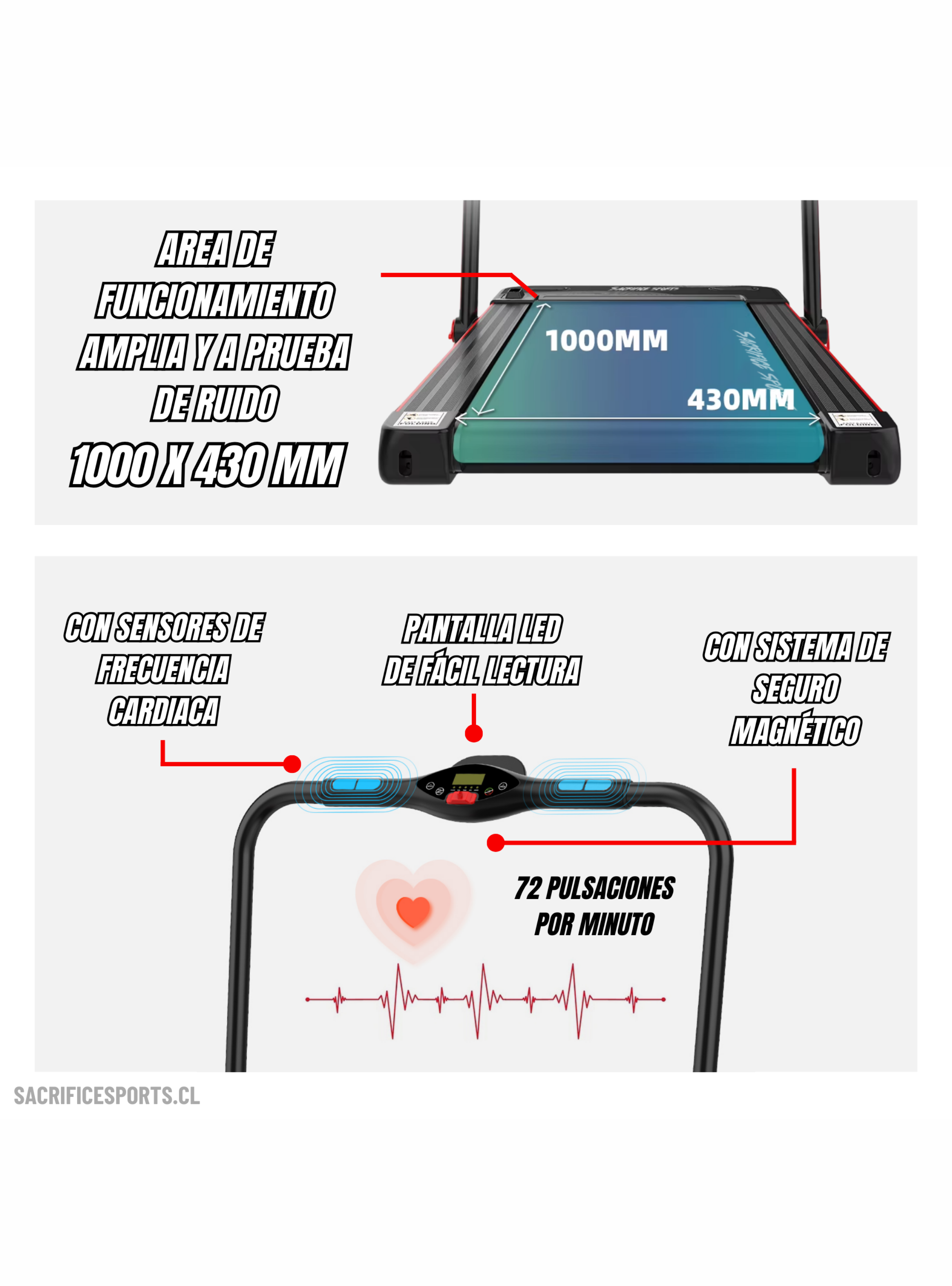 Trotadora y Caminadora Eléctrica X1-2