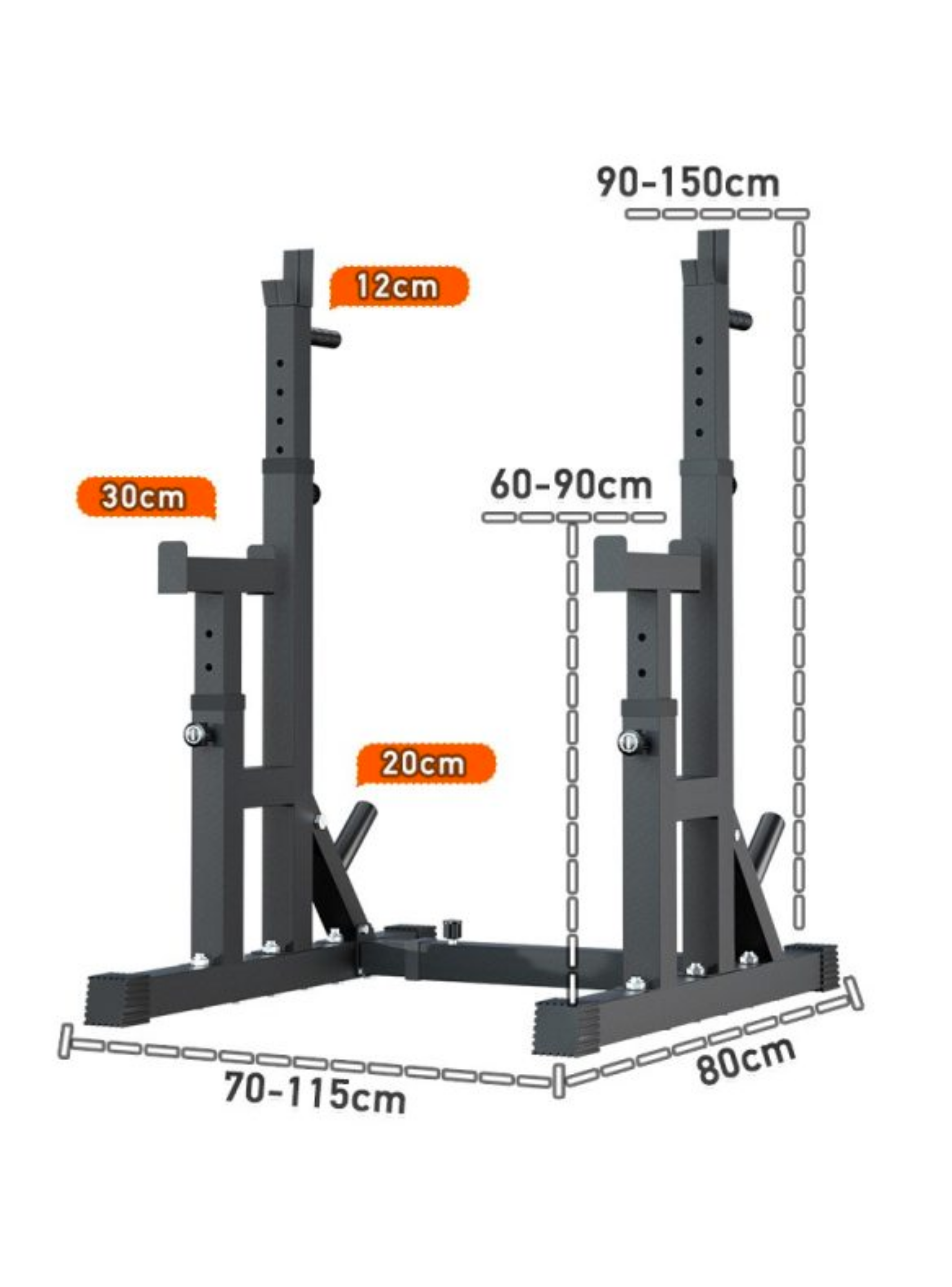 Rack de Sentadillas Ajustable Sacrifice Sports YLY54-2