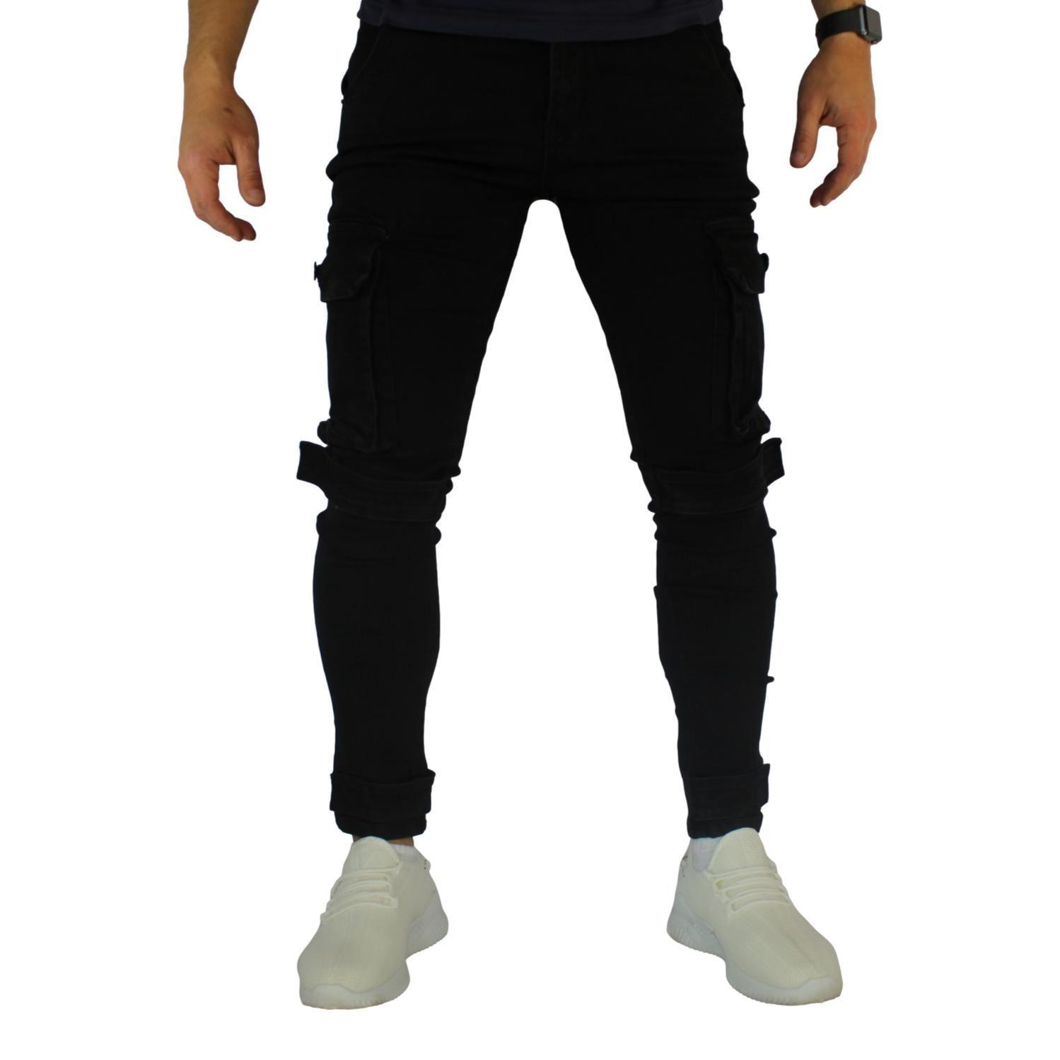 Jeans Cargo Pitillo Hombre-1
