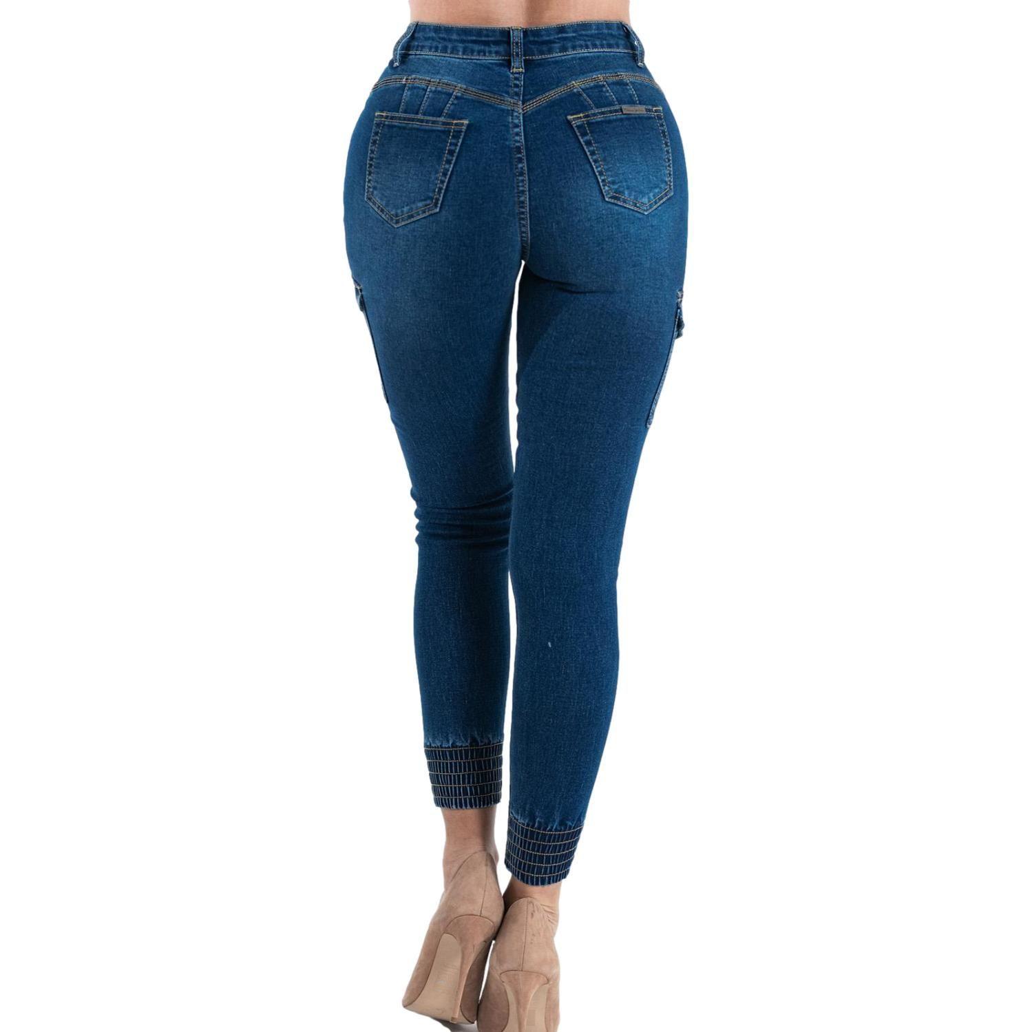 Jogger Cargo Jeans Destroyed Mujer -3