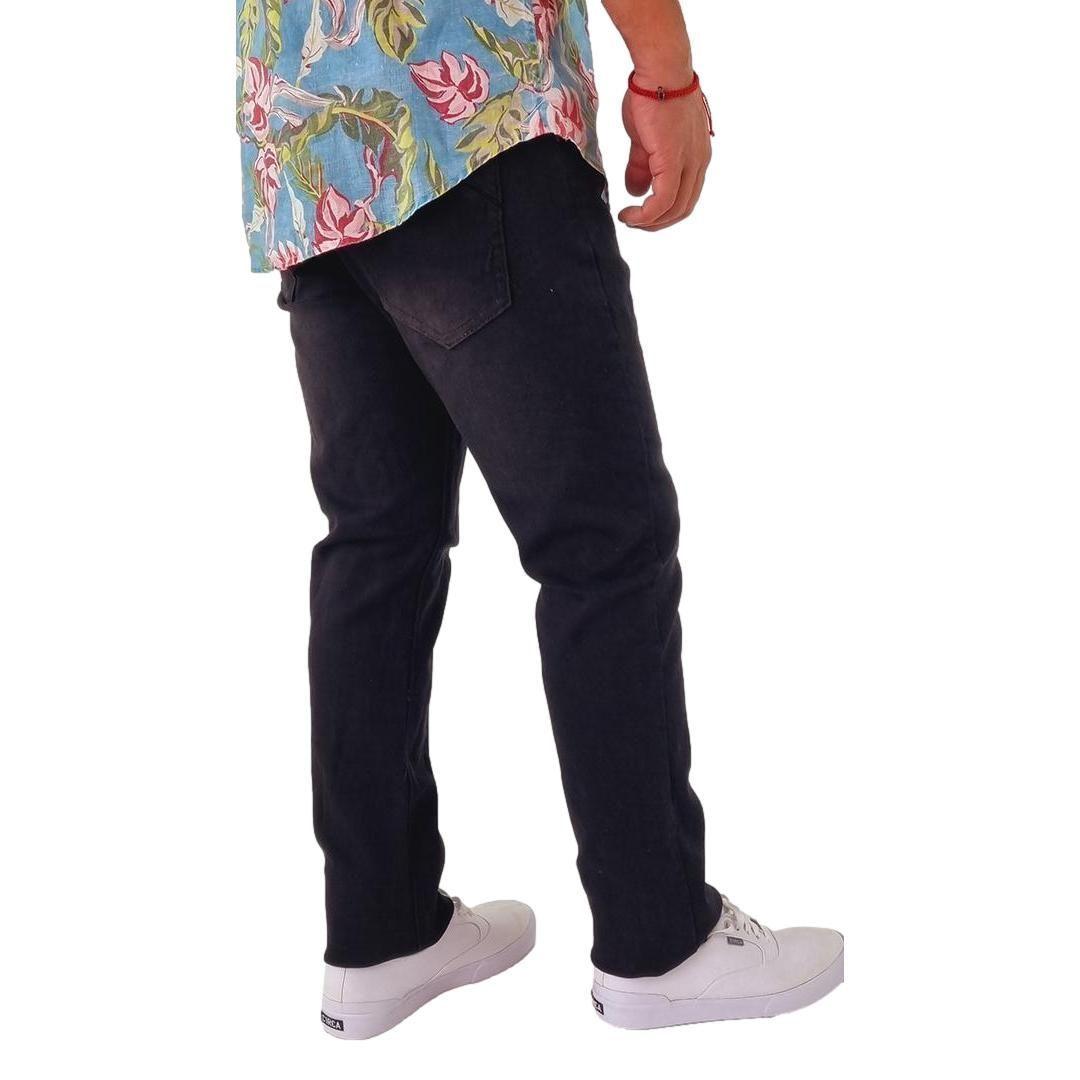 Jeans Negro Hombre Calce Recto -2