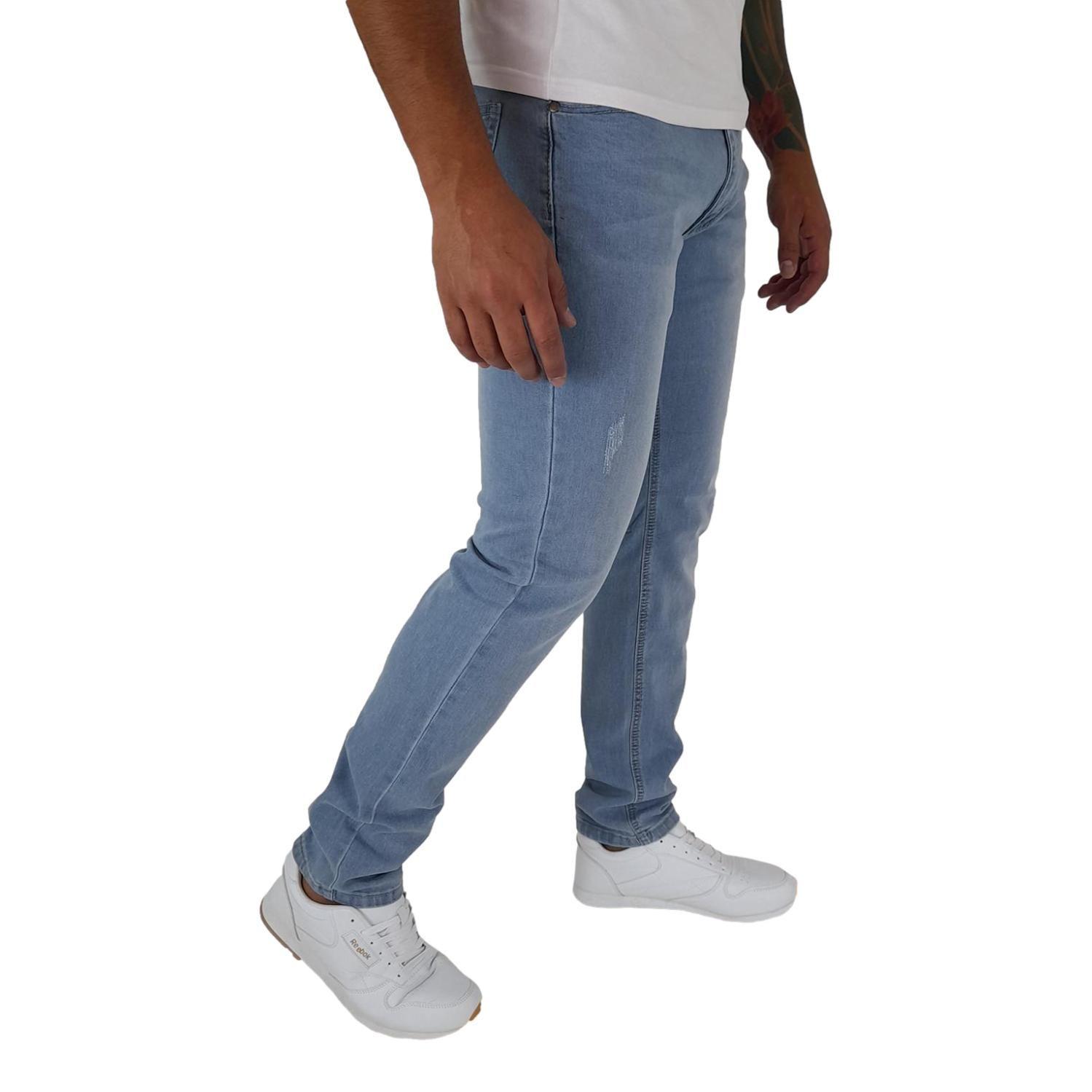 Pantalón Jeans Slim Fit Celeste Mosaico-0