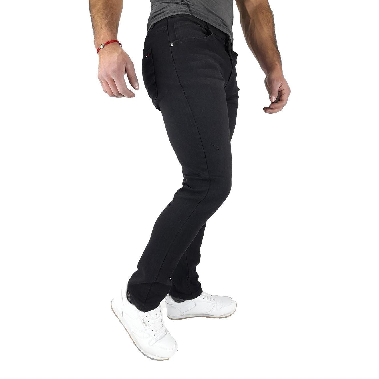 Jeans Straigth Fit Negro Mosaico-0