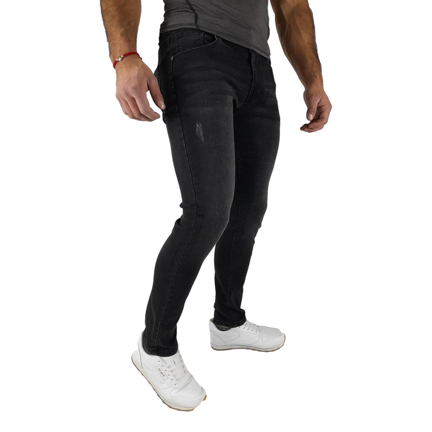 Jeans Slim Fit Negro focalizado Mosaico-1