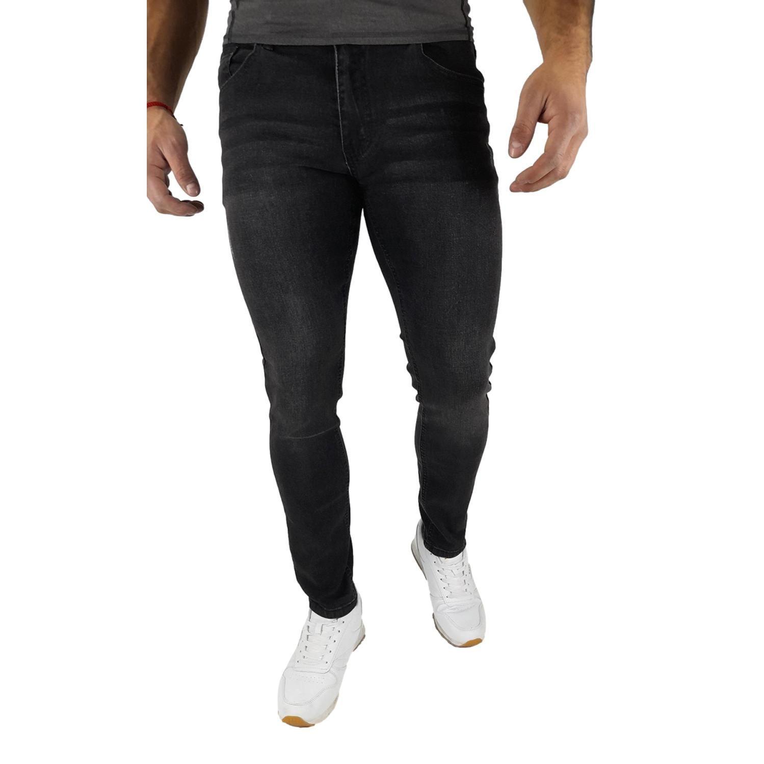 Jeans Slim Fit Negro focalizado Mosaico-0