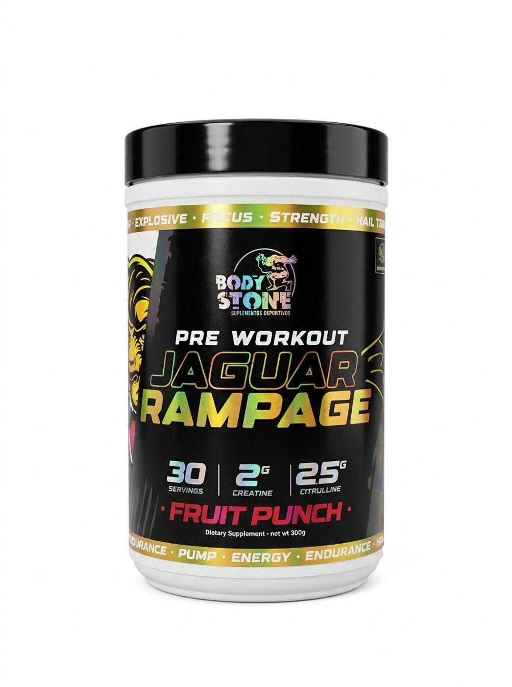 PRE ENTRENO JAGUAR RAMPAGE FRUIT PUNCH 30 SERV-0
