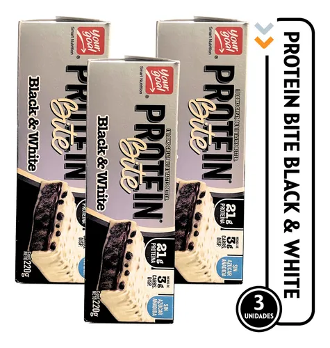 Barras de Proteina Protein Bite Black & White Pack 4 barritas 55g-3