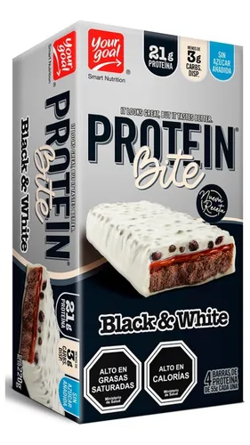 Barras de Proteina Protein Bite Black & White Pack 4 barritas 55g-0