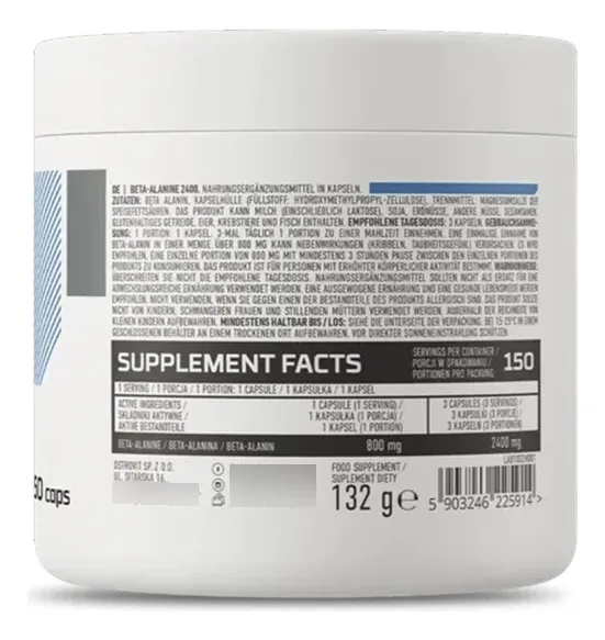 BETA ALANINE 2400- 150 Caps. -1