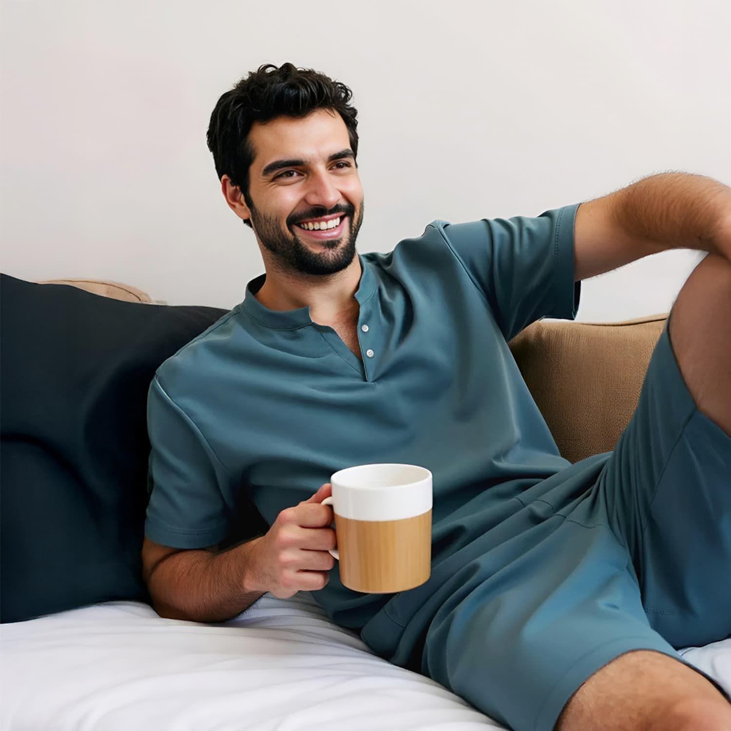 Set Pijama Hombre - Corto - 100% Bambú - Fresco y Suave - Hypnos-1