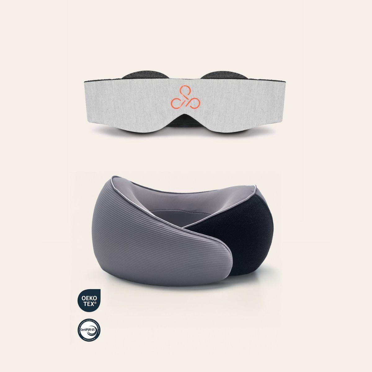 Pack Viajero Antifaz Gris + Almohada De Viaje Hypnos-0