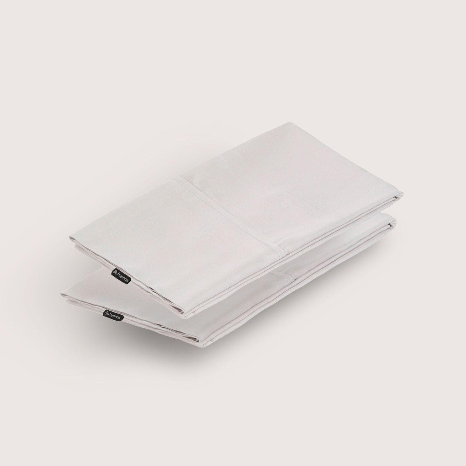 Set 2 Fundas Almohada 50x90 100% Bambú Orgánico Hipoalergénicas y Suaves Gris-4