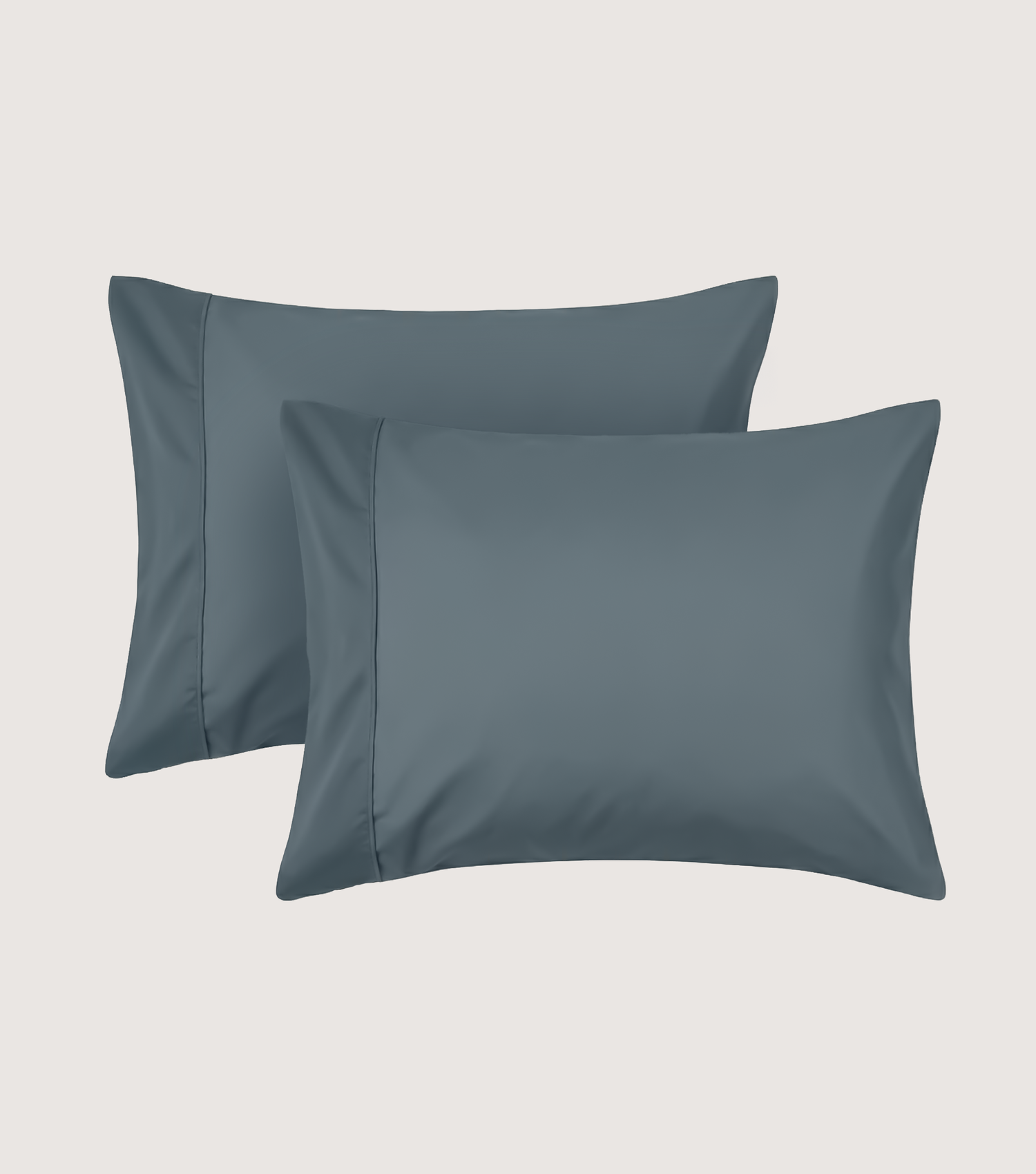 Set 2 Fundas Almohada 50x90 100% Bambú Orgánico Hipoalergénicas y Suaves Gris-0