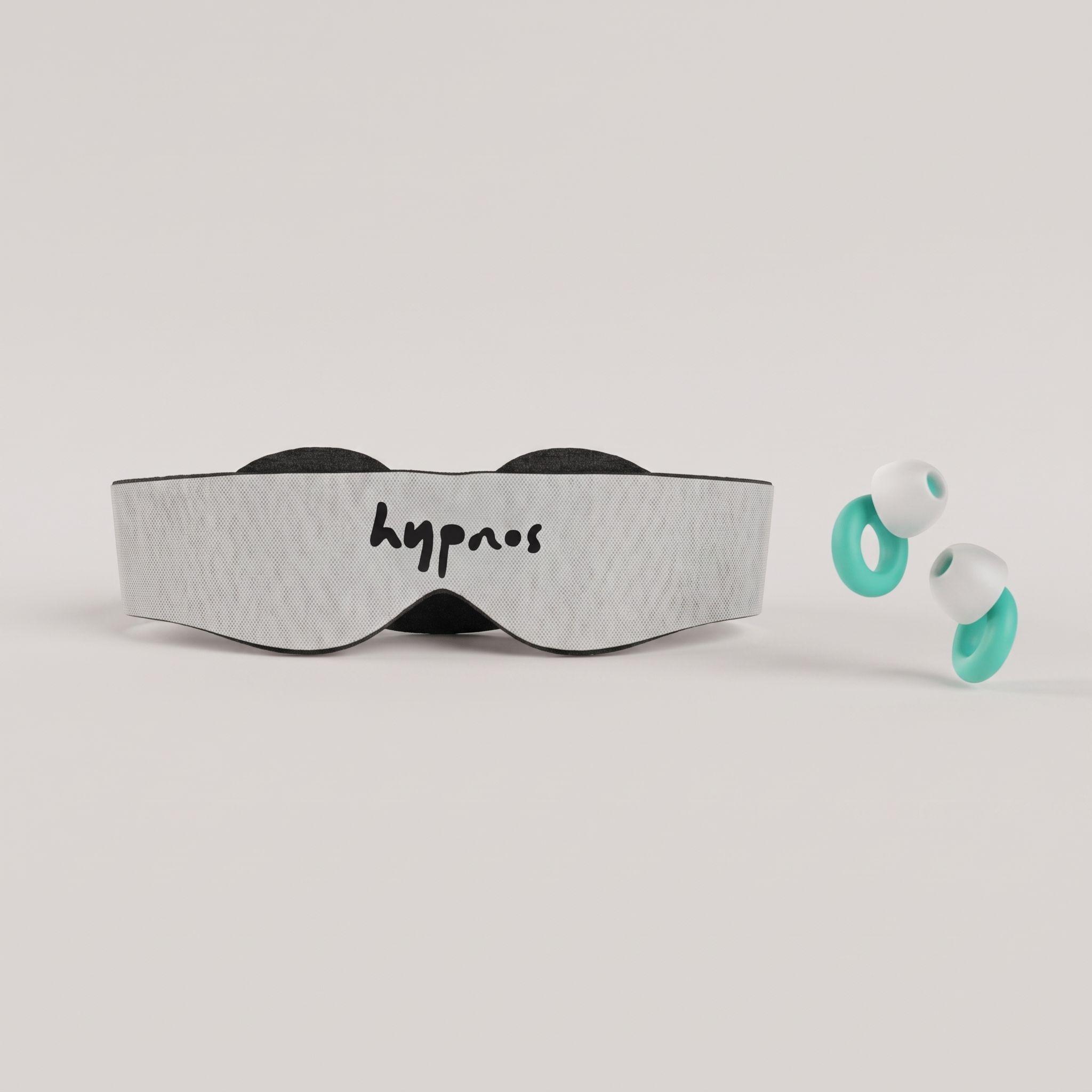 Pack Dulces Sueños | Antifaz Gris y Tapones Negro | Hypnos-0