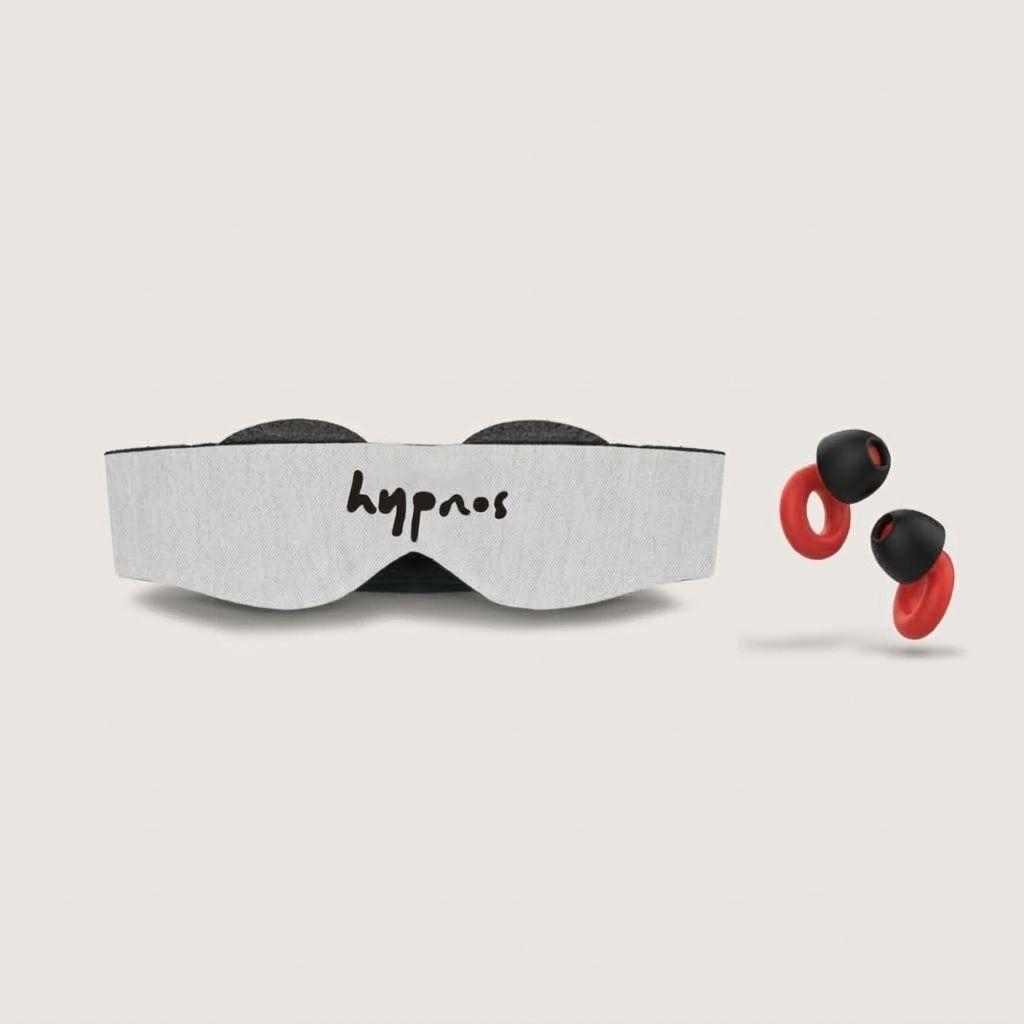 Pack Dulces Sueños | Antifaz Gris y Tapones Negro | Hypnos-0