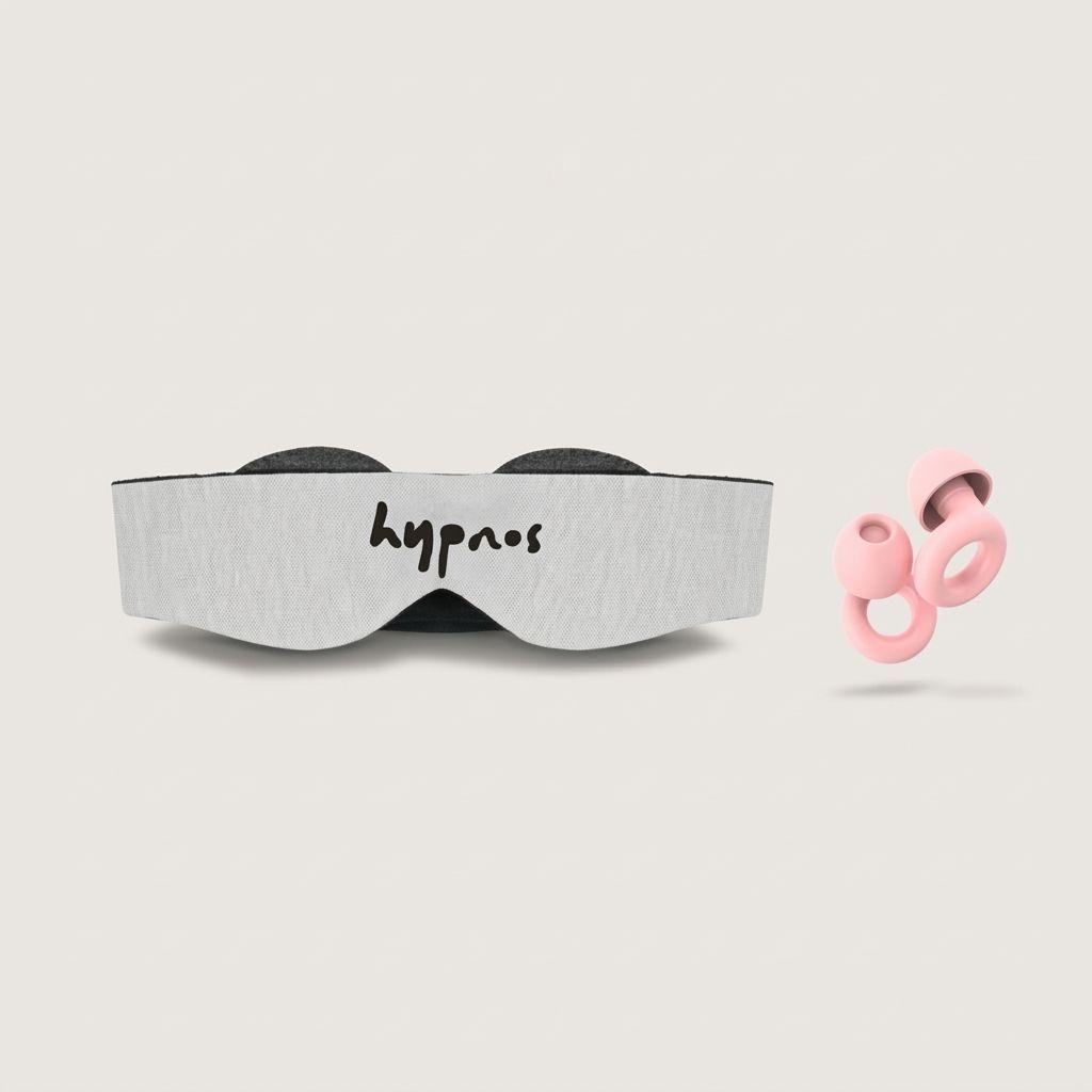 Pack Dulces Sueños | Antifaz Gris y Tapones Negro | Hypnos-0