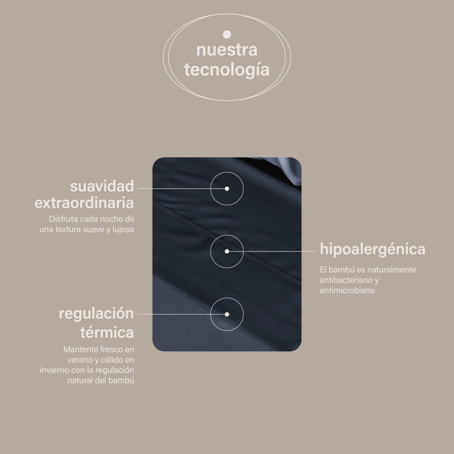 Set Sábanas Fresh Premium 2 Plazas 100% Bambú Orgánico 300 Hilos Ultra Suaves y Lisas-2