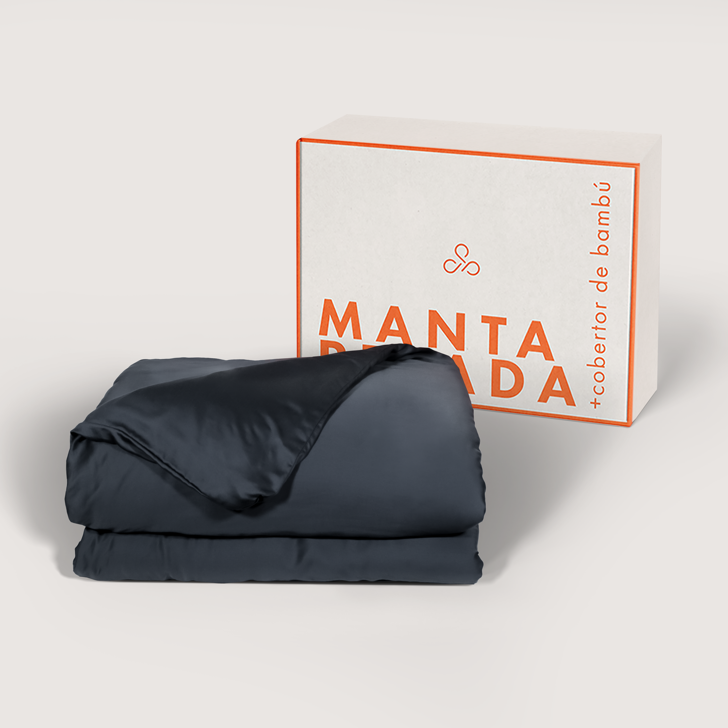 Manta Pesada Premium + Cobertor Bambú 2 Plazas 8 Kg Antiestrés-1