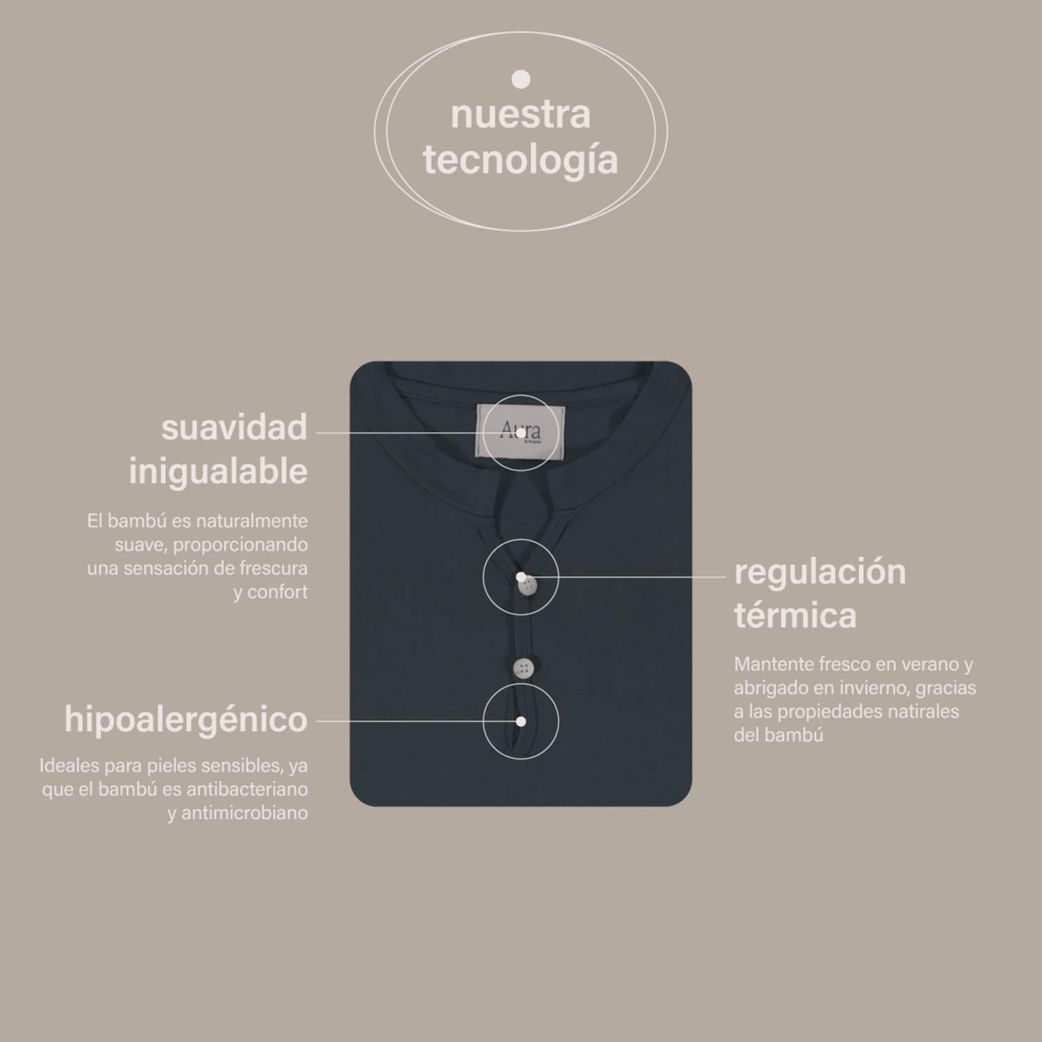 Set Pijama Largo Hombre 100% Bambú Ultrasuave-2