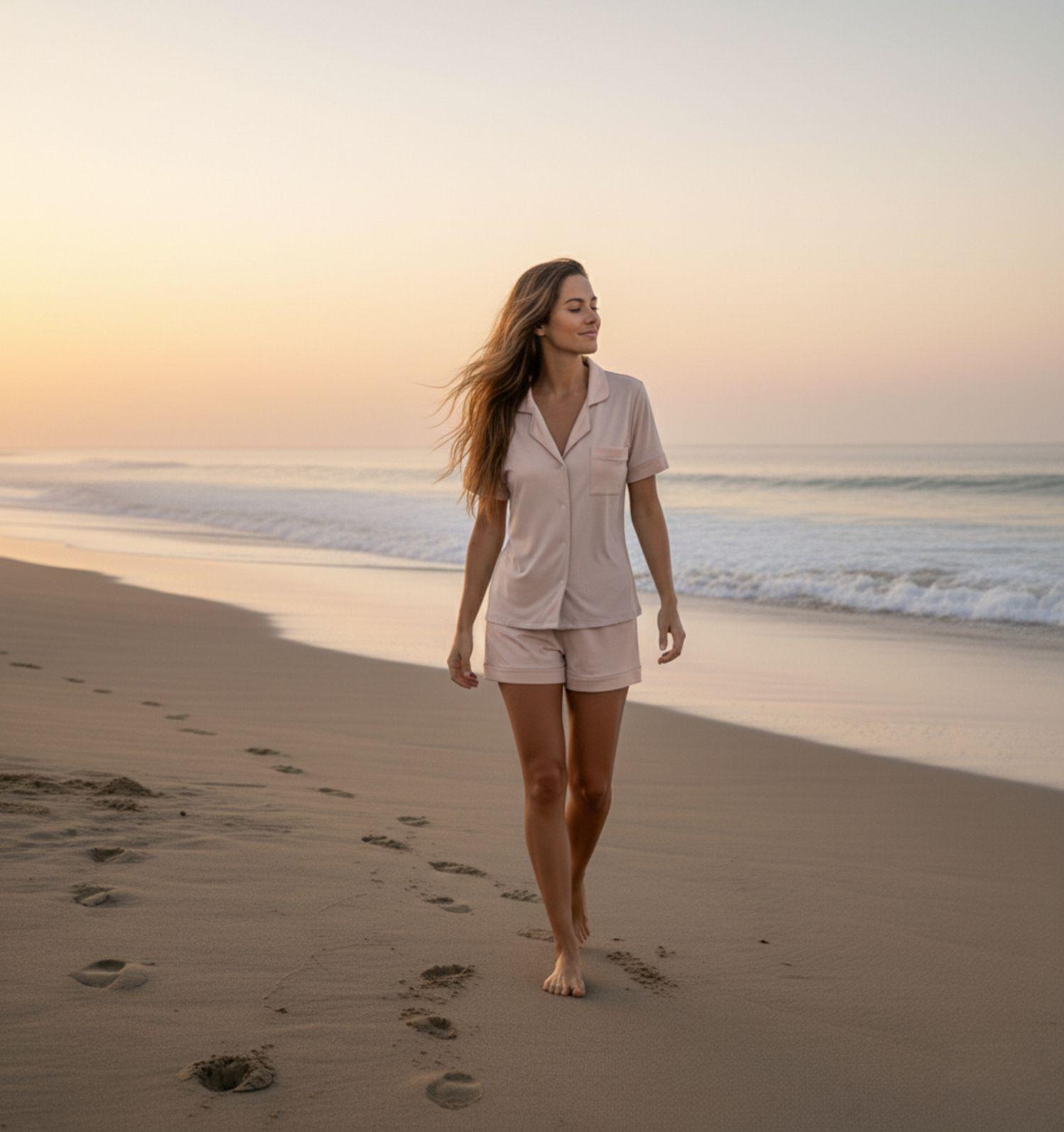 Set Pijama Corto Mujer 100% Bambú Ultrasuave-1