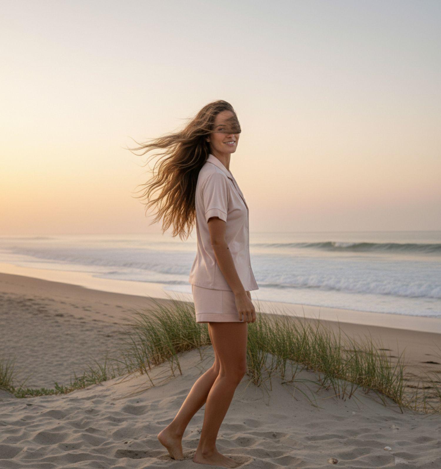 Set Pijama Corto Mujer 100% Bambú Ultrasuave-3