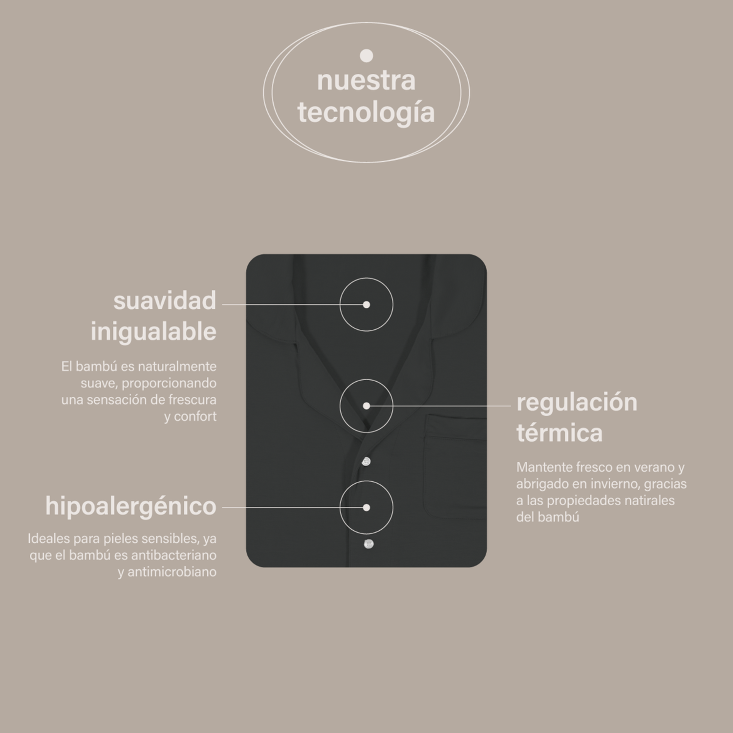 Set Pijama Largo Mujer 100% Bambú Ultrasuave-2