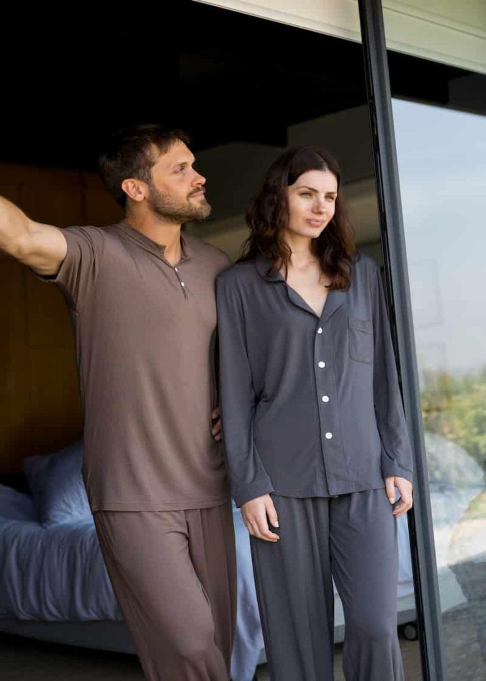 Set Pijama Largo Mujer 100% Bambú Ultrasuave-3