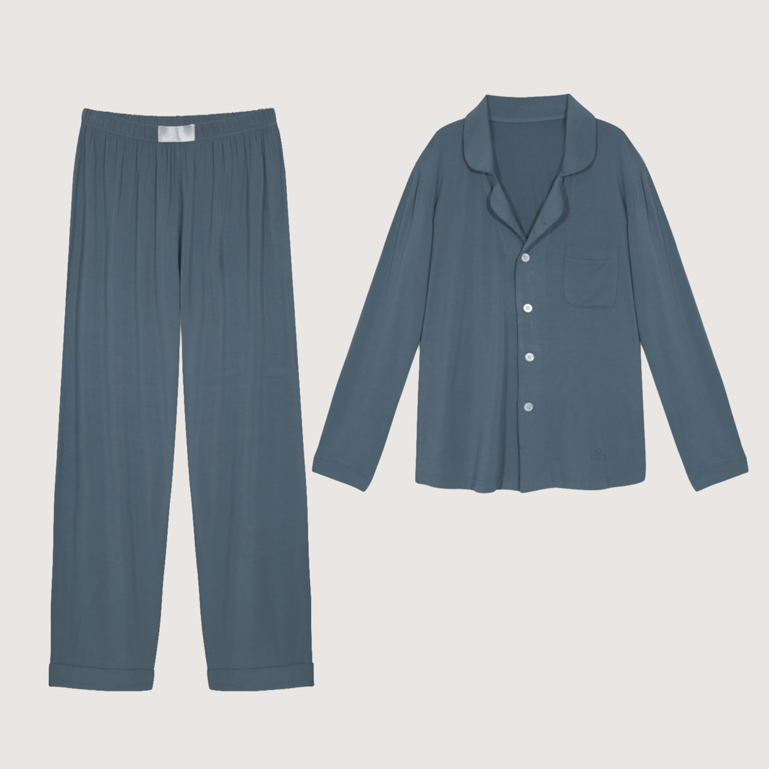 Set Pijama Largo Mujer 100% Bambú Ultrasuave-0
