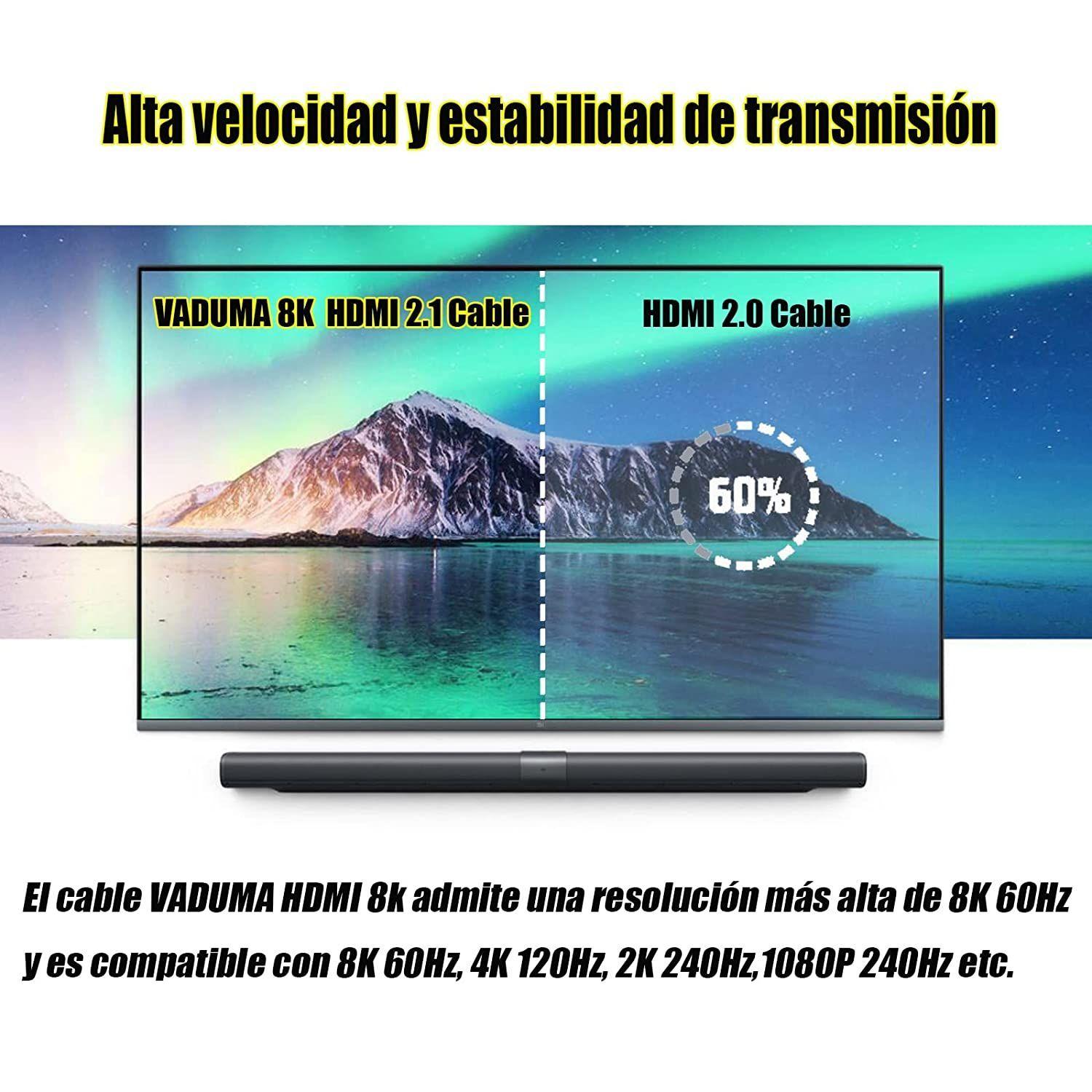 Cable Hdmi 8k De 3 Metros Ultra Hd V2.1 De Alta Velocidad-5