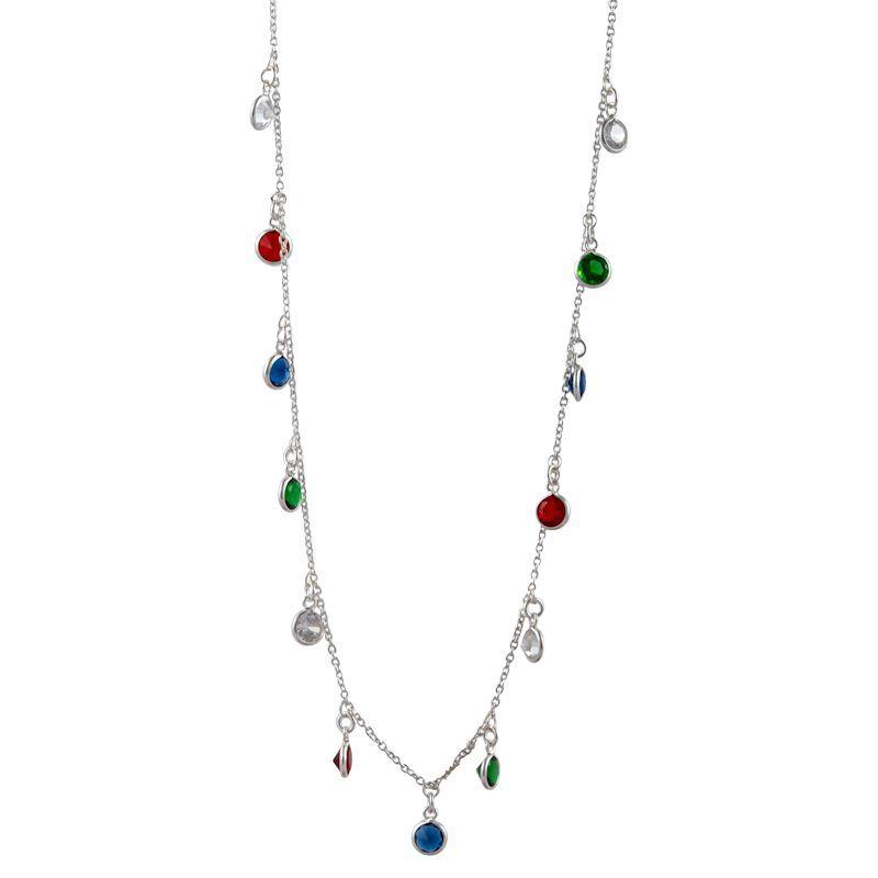 Collar plata 925 multicolor Bolonia-0