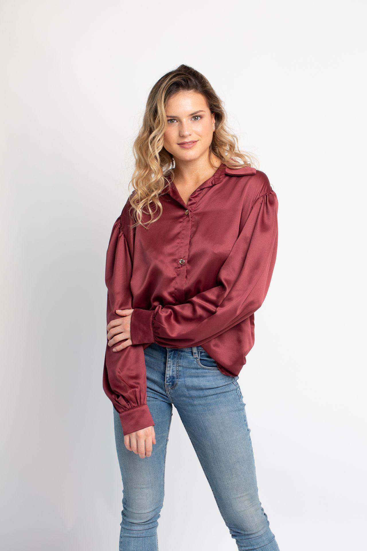 Blusa Magnolia granate-2