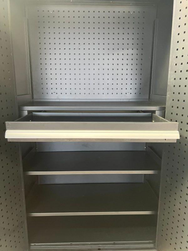 Mueble Gabinete Estante Armario para Herramientas Negro-1