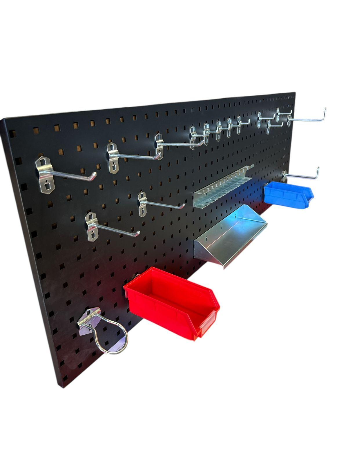 Kit Panel organizador de Herramientas ranurado 150 x 50 cm con accesorios -1