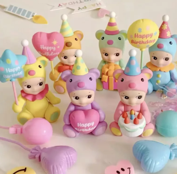 Sonny Angel Happy Birthday Bears - Muñeca Coleccionable 8 Cm-1