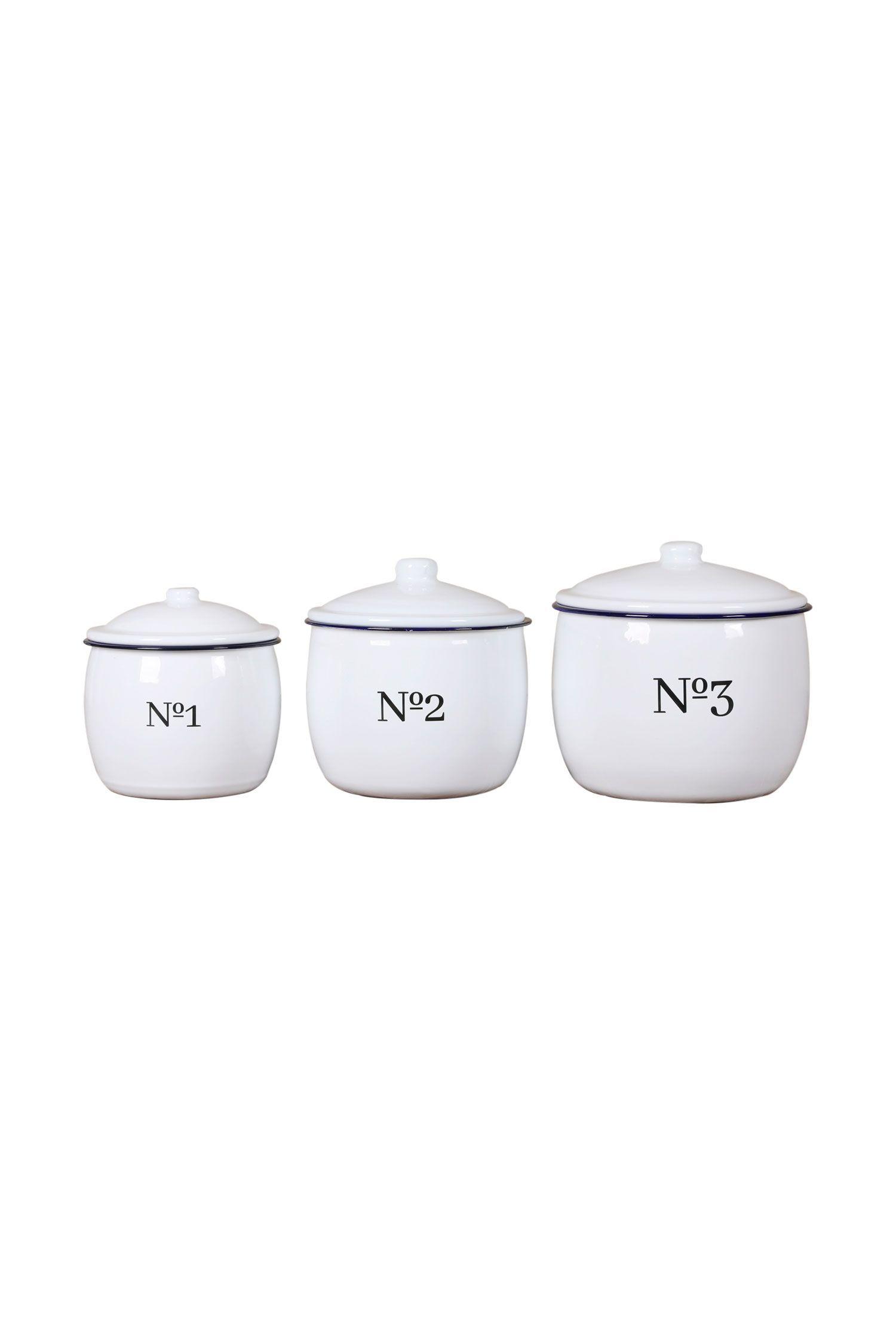 Set 3 Contenedores Numeros con Tapa Enamel -0