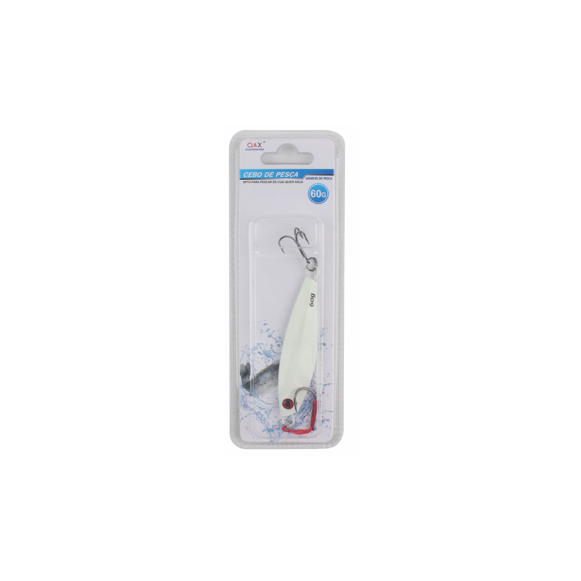 Pez De Plomo 1004-60G Con Anzuelo De Tres Garras-0